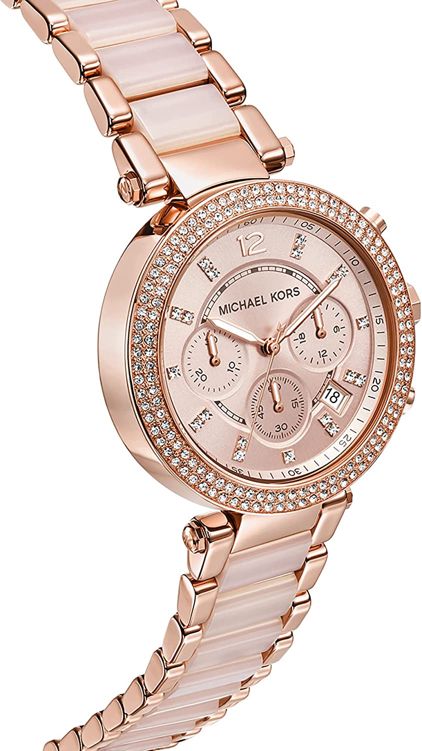 Michael Kors Parker Stainless Steel Watch With Glitz Accents - Image 7